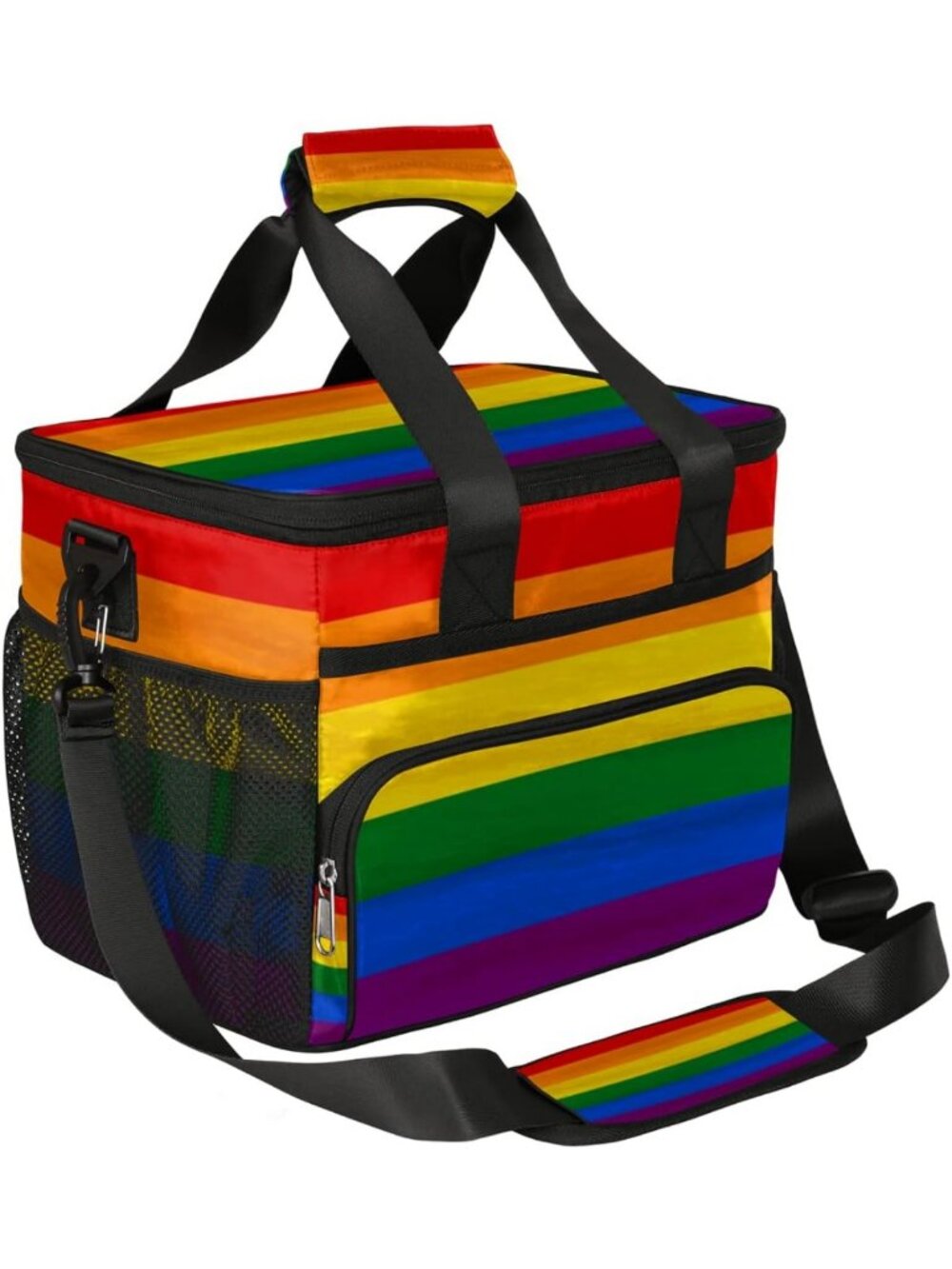 Rainbow Insulated Lunch Bag | Large Leakproof Cooler Tote | Reusable Freezable